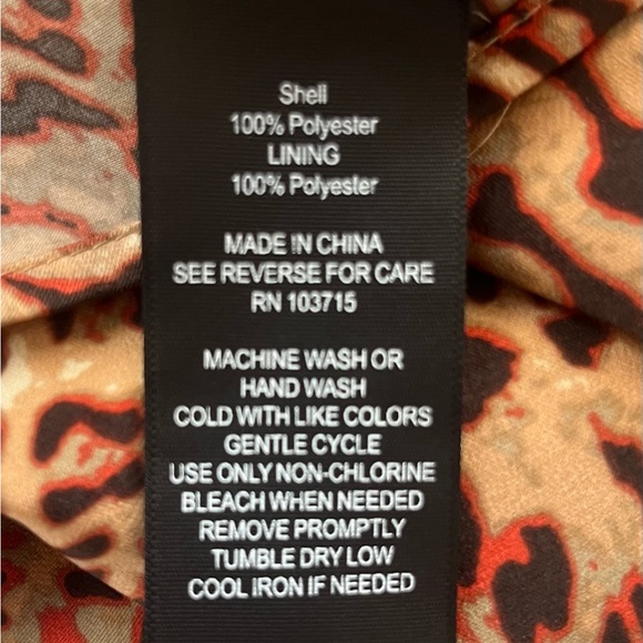 Nicole Miller Women’s Satin Spaghetti Strap Animal Print Maxi Size Medium - Picture 7 of 7